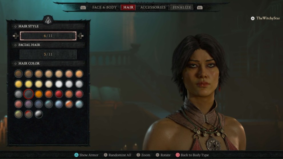 Diablo 4 Character Creator Hair Styles