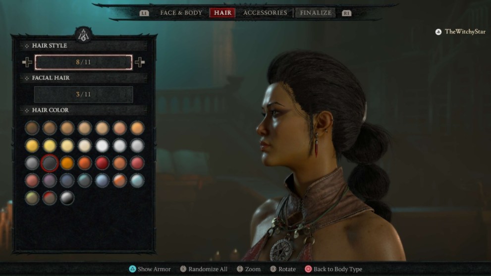 Diablo 4 Character Creator Hair Styles