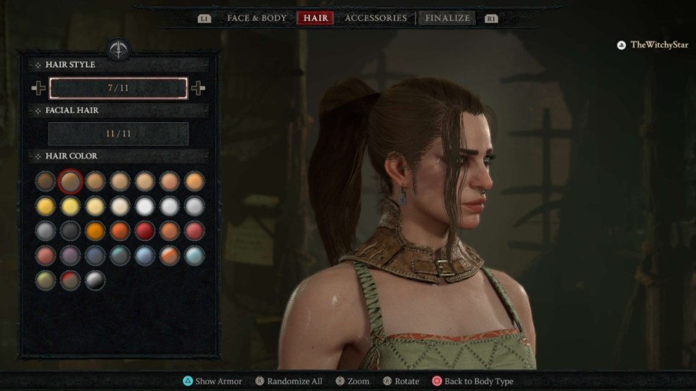 Diablo 4 Character Creator Hair Styles