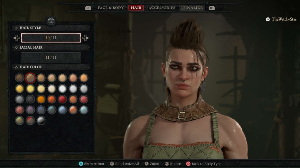 Diablo 4 Character Creator Hair Styles