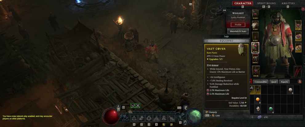 checking item power in diablo 4