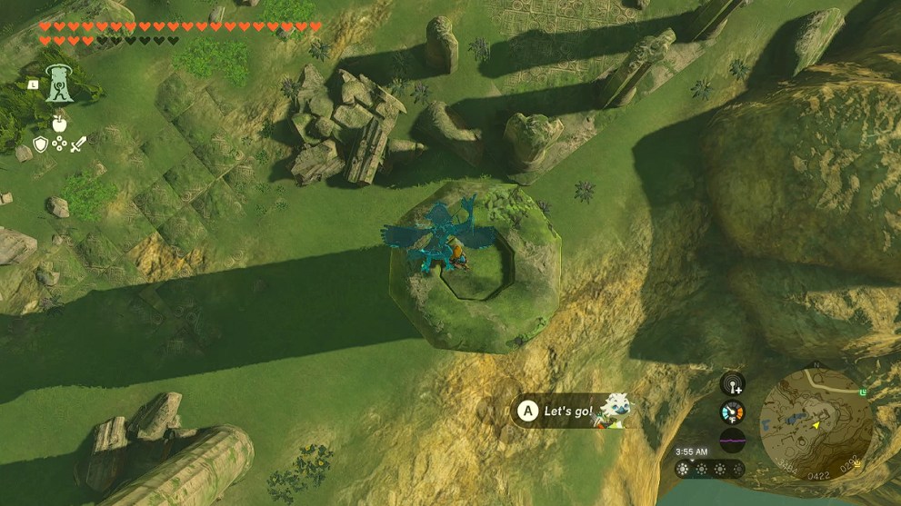 The Ancient Columns Cave Switch in Zelda TOTK.