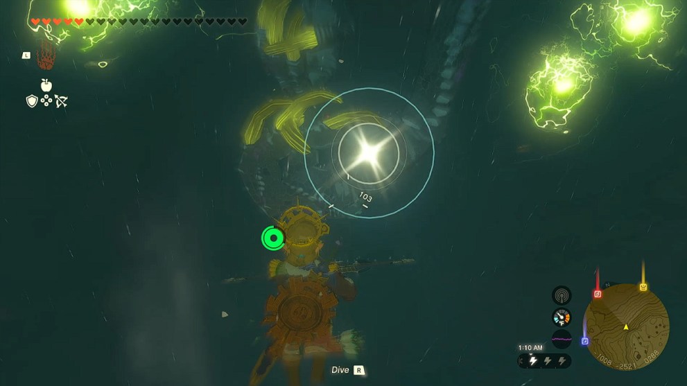 Farming Dragon Claws in Zelda TOTK.