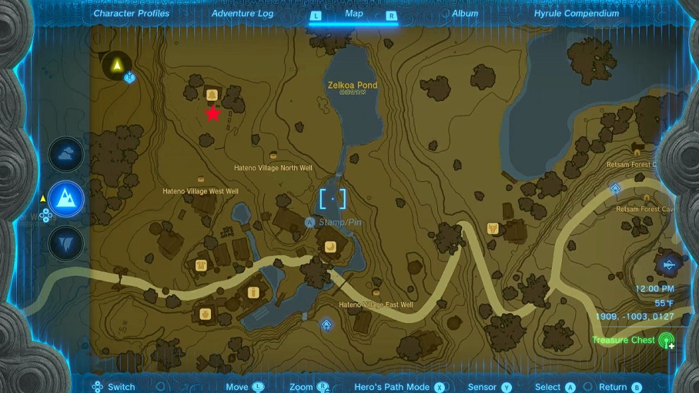 Hateno School Location in Zelda TOTK.