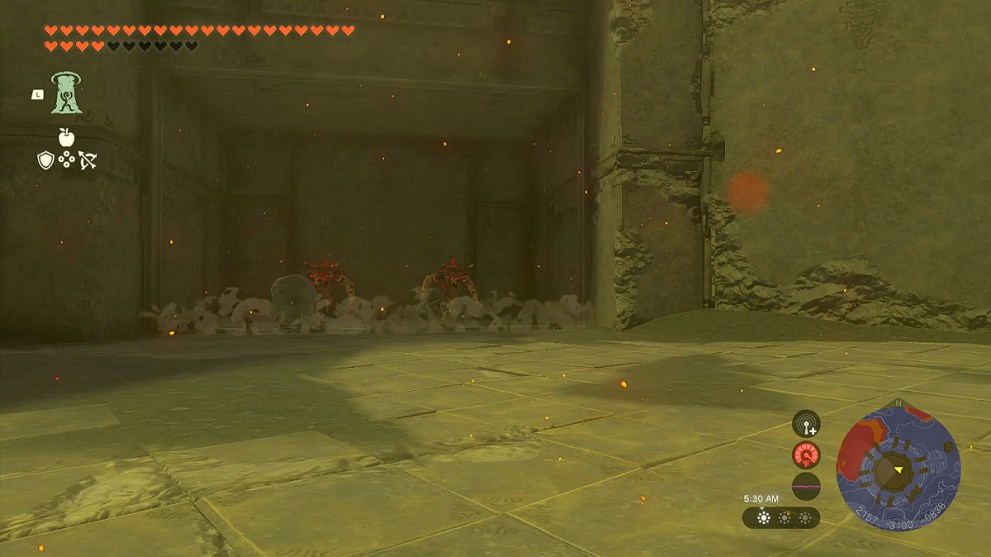 Scorching Coliseum Fight in Zelda TOTK.