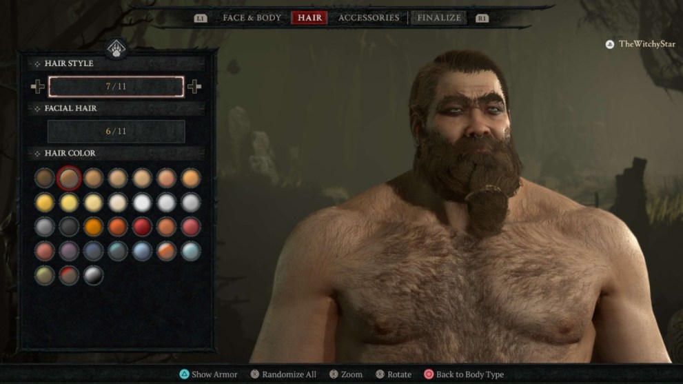 Diablo 4 Character Creator Facial Hair