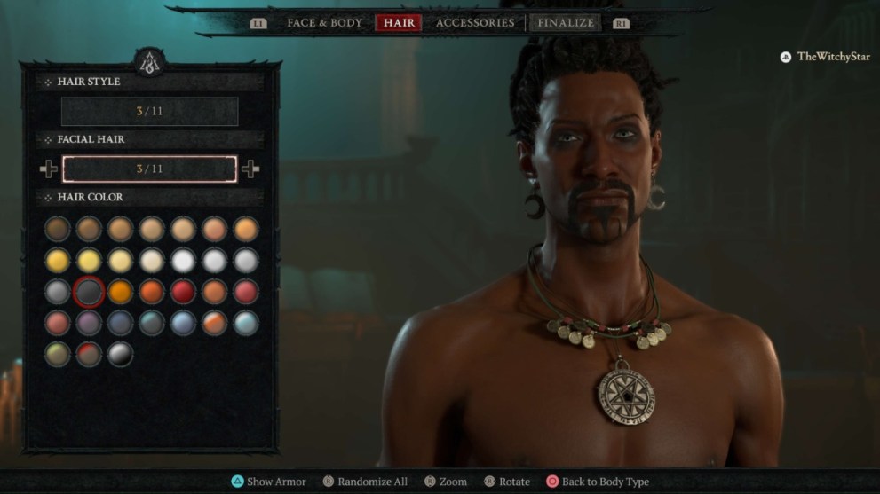 Diablo 4 Character Creator Facial Hair