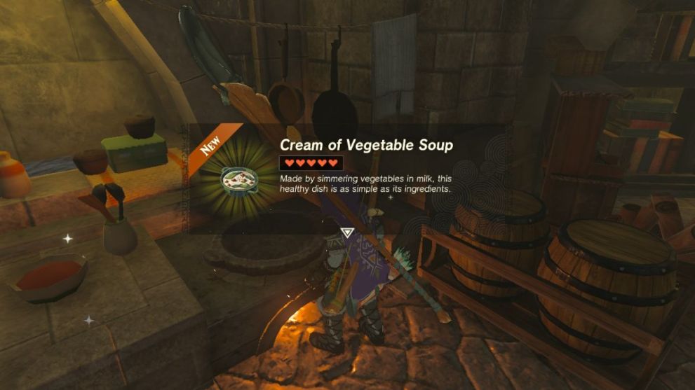 How to make Cream of Vegetable Soup in Zelda: Tears of the Kingdom