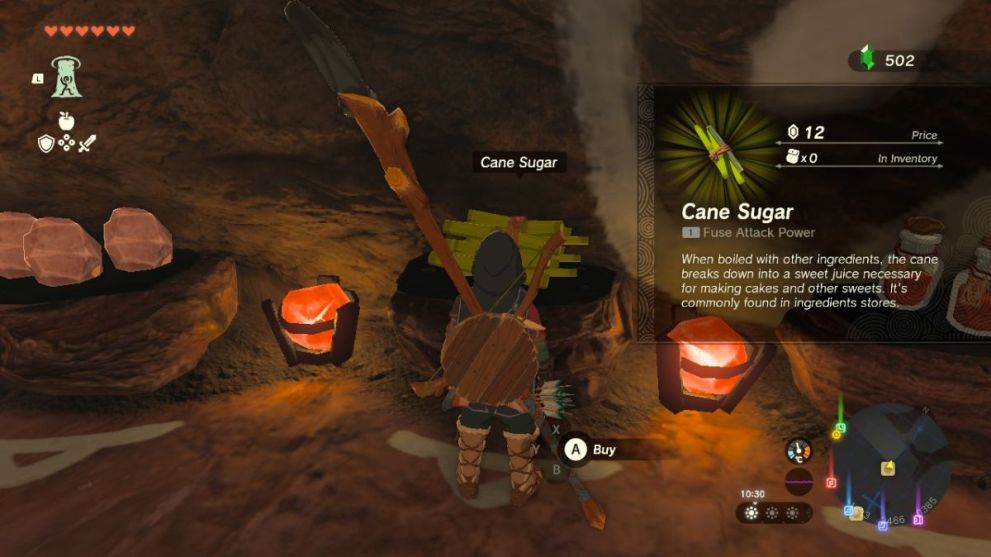 Where to get Cane Sugar in Zelda: Tears of the Kingdom